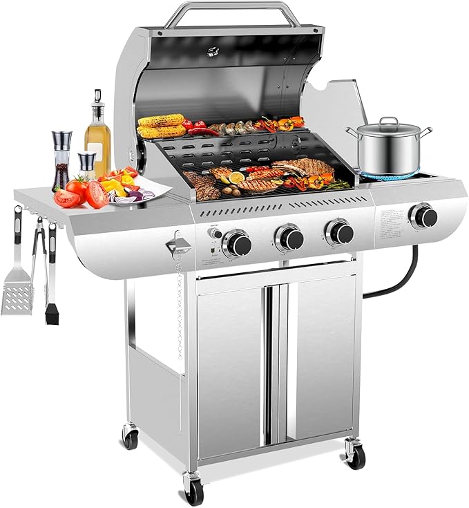 3-Burner Propane Gas Grill by Electactic