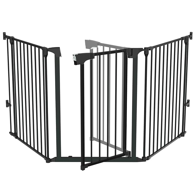 Bonnlo Baby Safety Gate, 82-Inch Configurable Walk-Through Fence by Bonnlo