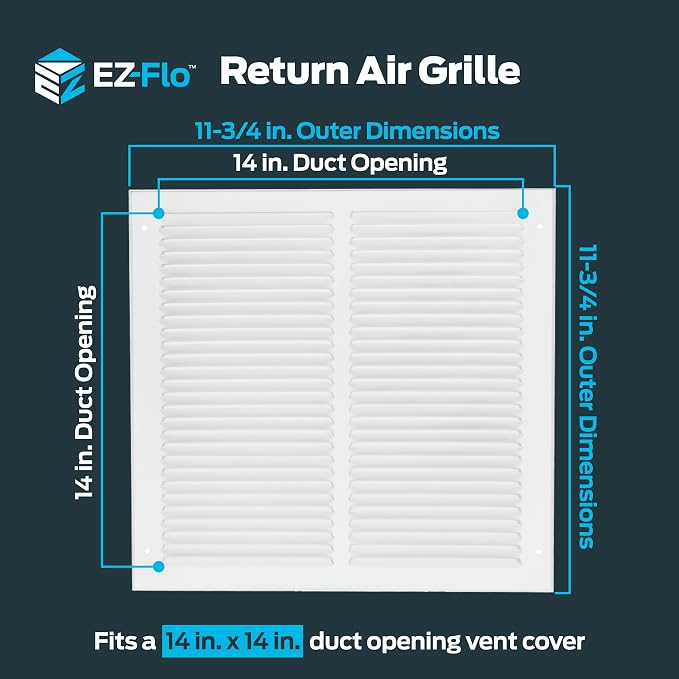 EZ-FLO 14 x 14 Inch Return Air Vent Cover - Image 2
