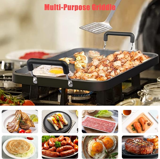 Vayepro Stove Top Griddle, 22 Inch 2 Burner Large Grill Pan - Image 6
