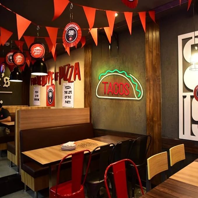 JFLLamp Tacos Neon Signs for Wall Decor Neon Lights for Tortilla Shop Led Signs - Image 5