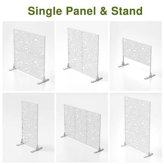 Casaphoria 72" H x 47" W Metal Outdoor Privacy Screen, Freestanding Decorative - Image 8