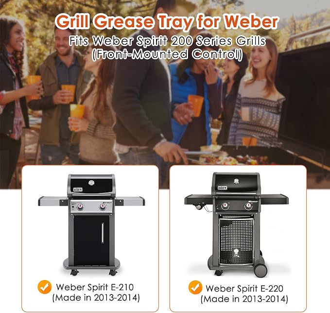 69803 Grease Tray for Weber Spirit 210 and 220, Drip Pan Tray for Weber Spirit - Image 4