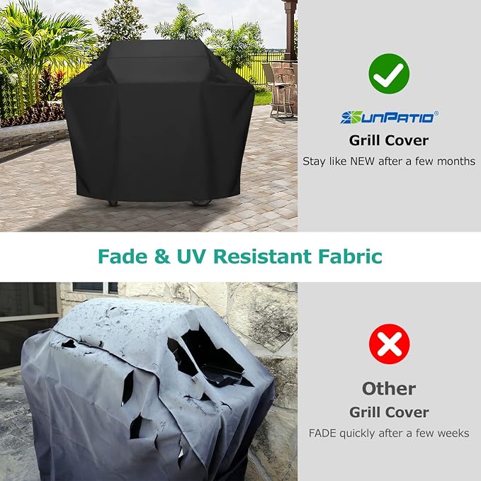 SunPatio BBQ Grill Cover 70 Inch, Outdoor Heavy Duty Waterproof Barbecue Gas - Image 4