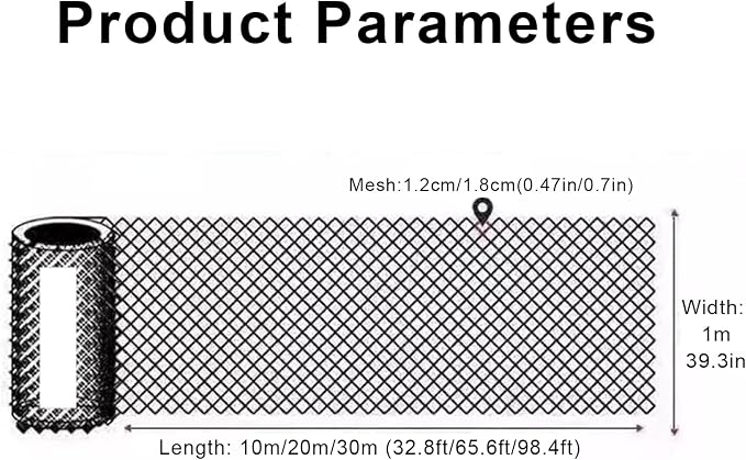 39.3IN x 65.6FT Garden Plastic Wire Mesh Fencing - Image 2