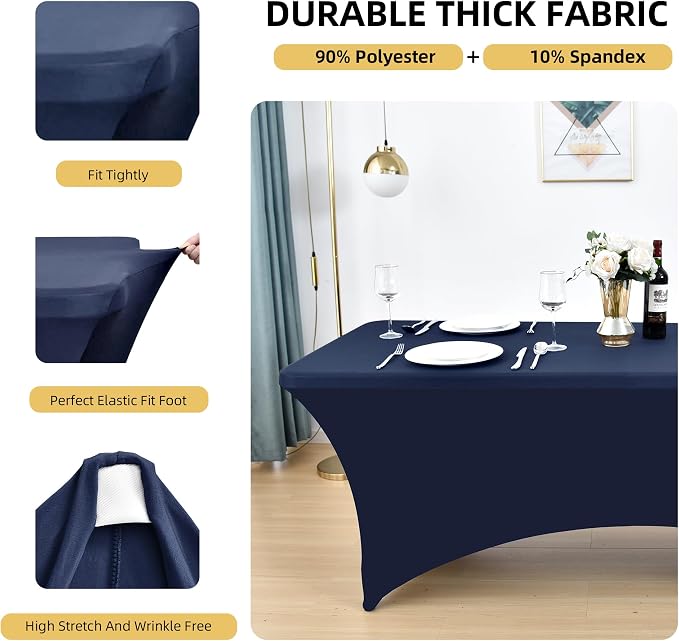 6-Pack 6ft Spandex Table Covers - Image 2