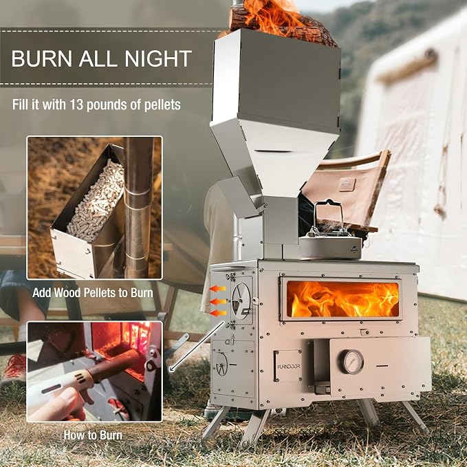 Wood Burning Stove with Oven - Image 4