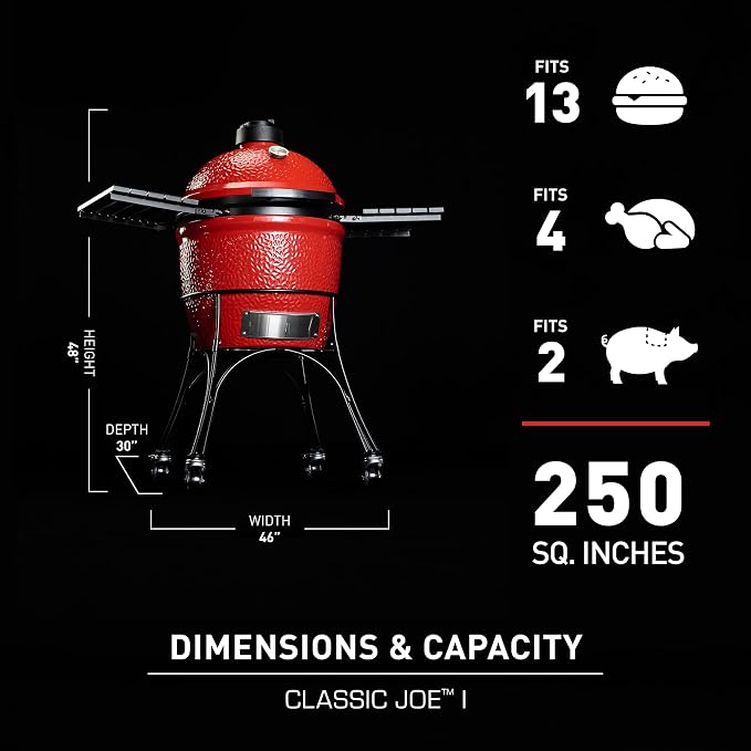 Kamado Joe® Classic Joe™ I Premium 18-inch Ceramic Charcoal Grill and Smoker in - Image 3