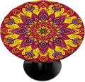 Floral Mandala Vintage Round Table Cloth Cover, Elastic Edge Waterproof by ModaQua