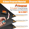 Grill Floor Mat, 60 x 48 in Fiberglass with Silicone Coating