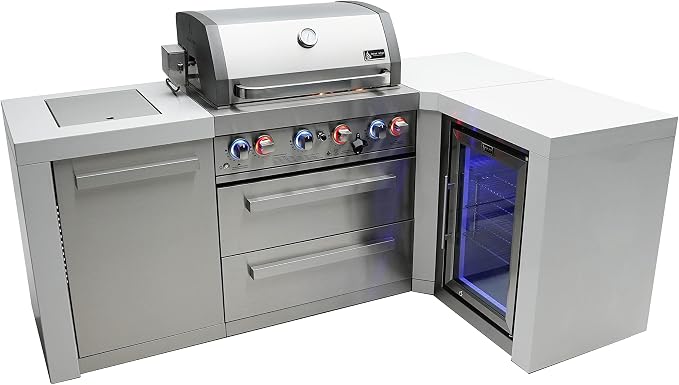 Mont Alpi MAi400-D90FC 32-Inch 4-Burner 78000 BTU 90 Degree Corner Stainless by MontAlpi