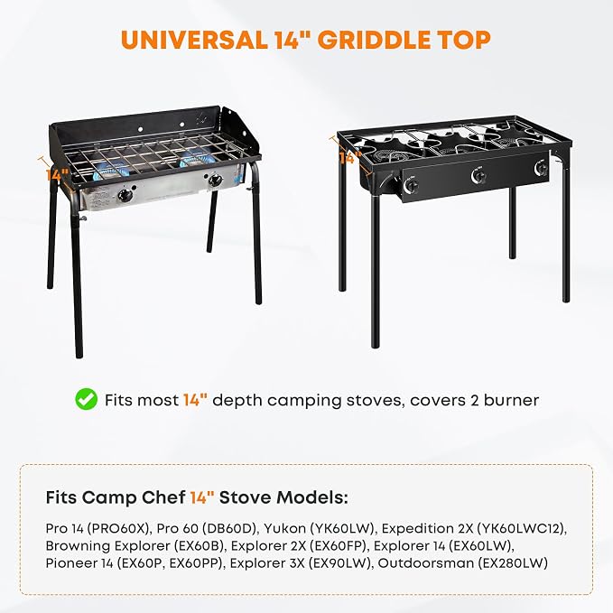 Stanbroil Universal 2-Burner Griddle, Nonstick Flat Top Griddle - Image 5