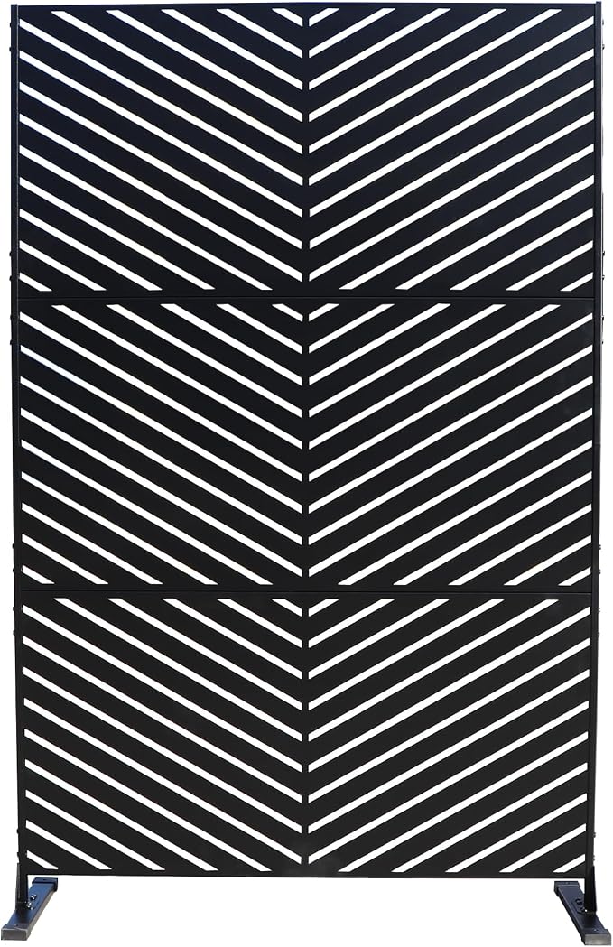 Kozyard Metal Privacy Screen 74" H x 47.2" W Decorative Outdoor Divider by Kozyard