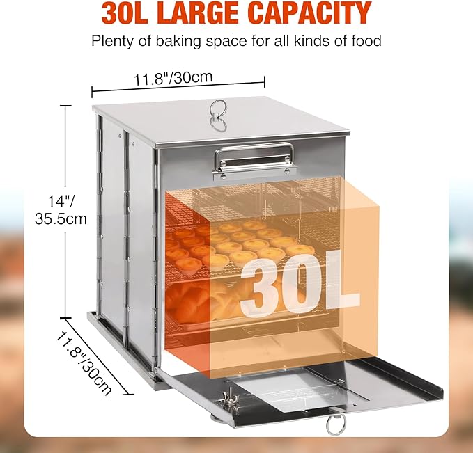 REDCAMP 14"H Foldable Camping Oven - Image 3