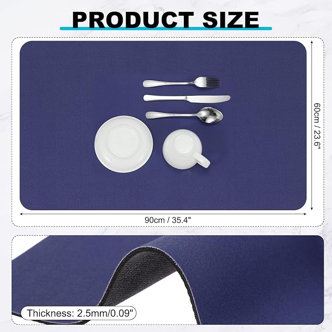 uxcell Silicone Mats for Kitchen Counter, 35.4" x 23.6" Non-Slip Countertop - Image 2