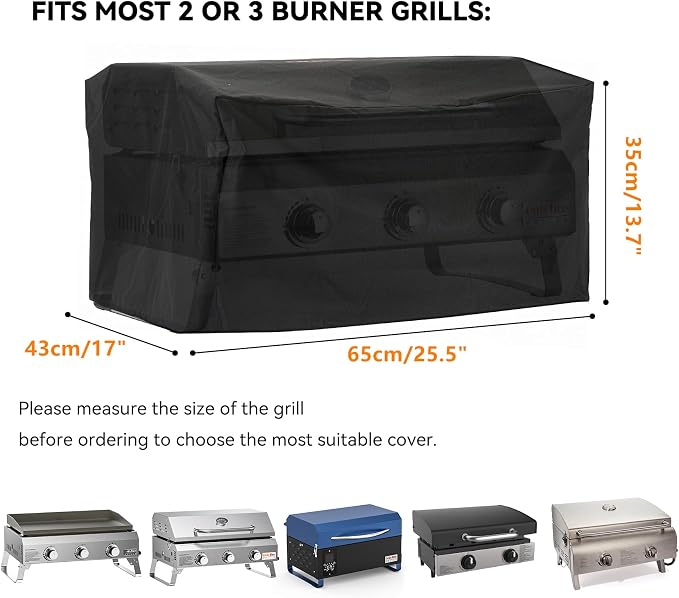 25" Grill Cover for Gas Grill Stoves, Waterproof Barbecue BBQ Cover for - Image 2