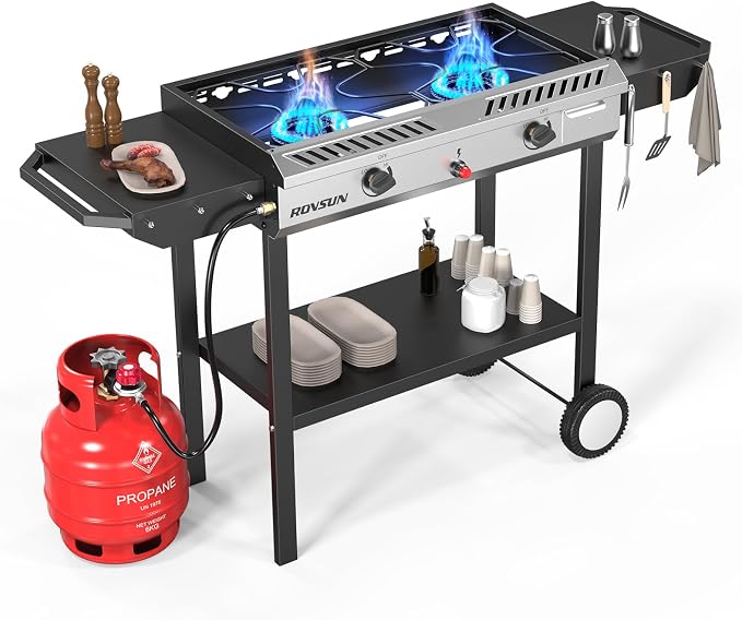 ROVSUN 2 Burner Outdoor Propane Gas Stove by ROVSUN