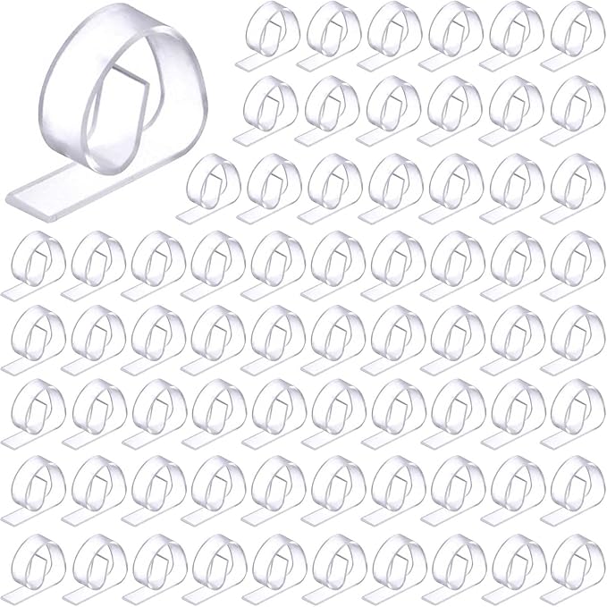 Eccliy 150 Pieces Transparent Clear Tablecloth Clips Plastic Table Cloth Clips by Eccliy