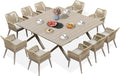 PURPLE LEAF 12 Pieces Outdoor Patio Dining Sets All-Weather PE Rattan Furniture by PURPLELEAF