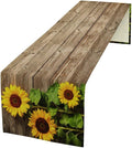 Sunflower Floral Table Runner, Country Farmhouse Vintage Spring Flower Rustic by JanJCurt
