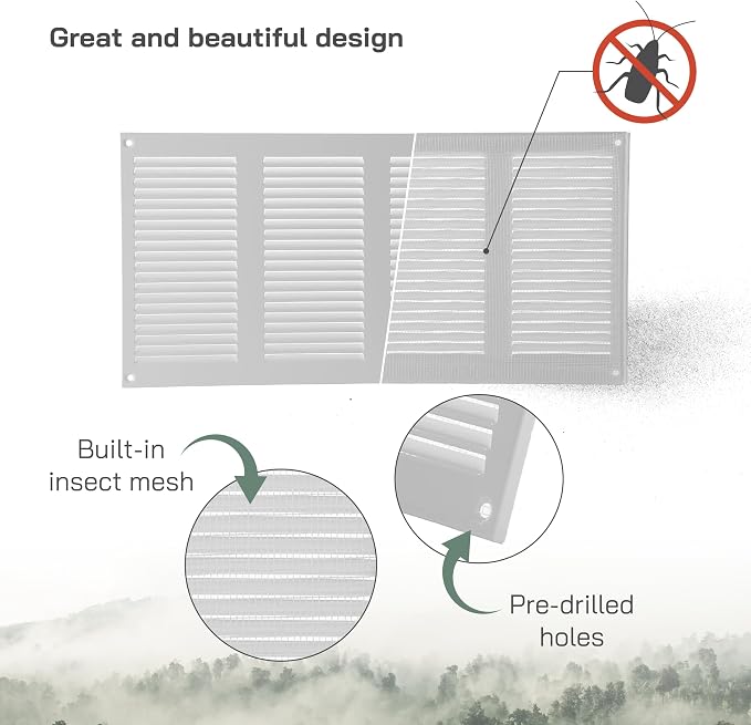 Vent Systems 16" x 8" Inch Pack of 2 - Image 3