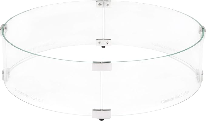 Celestial 23" x 6" Round Wind Guard, fits Celestial 19” Round Fire Pit Burner by CelestialFireGlass