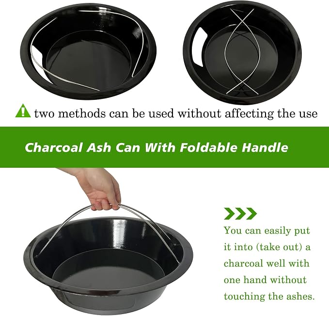 KAMaster Ash Can with Handle Compatible with XL Big Green Egg, Charcoal Ash - Image 5