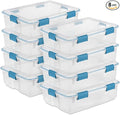 Sterilite 8-Pack Gasket Box, Weather-Resistant Storage Bins by Sterilite