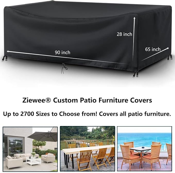 Patio Furniture Covers Outdoor Table Cover Waterproof Rectangular 420D Garden - Image 2