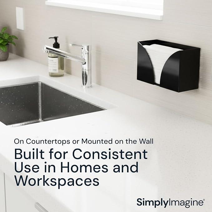 Black Paper Towel Holder Countertop Dispenser - Image 7