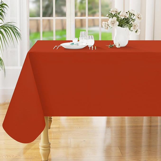 Smiry Rectangle Table Cloth 60x84 Inch, Waterproof Wipeable Vinyl Tablecloths by Smiry