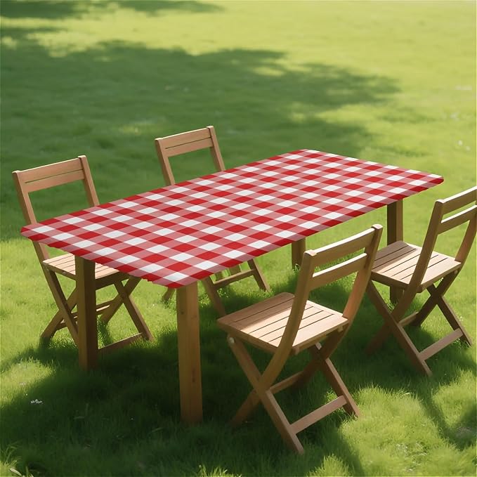 Rectangle Table Cloth Cover Waterproof Elastic Fitted Polyester Fitted - Image 8