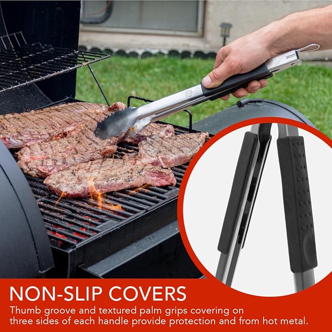 Grill Tongs 16-Inch Extra Long Heavy Duty - Image 3