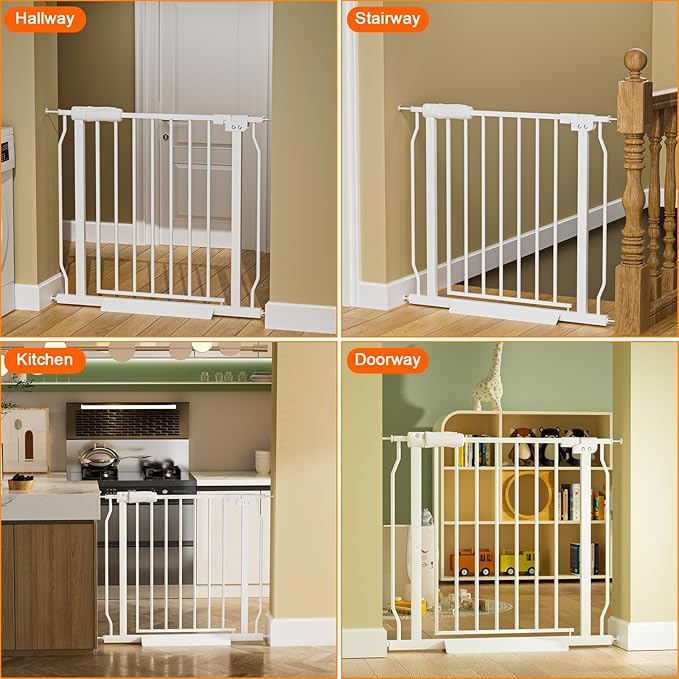 Small Narrow Baby Gate for Stairs Doorways Hallways 24 Inch to 29 Inch Wide - Image 4