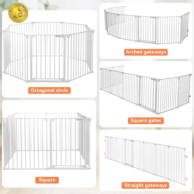 COMOMY 198" Baby Gate Extra Wide, Dog Gate Pet Gate - Image 2