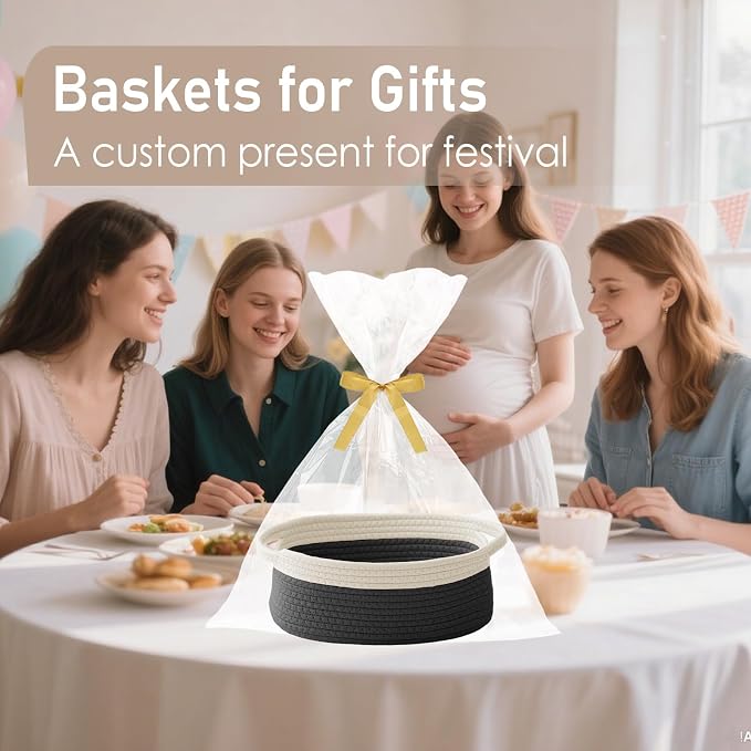 Woven Basket, Small Rope Storage Bin - Image 4