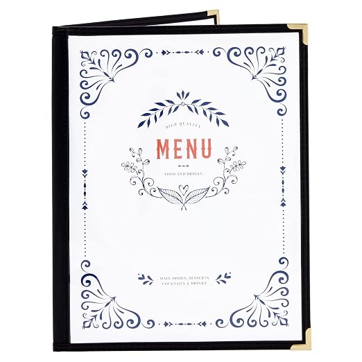 Juvale Clear Menu Covers 8x11 in 4 View - Image 6