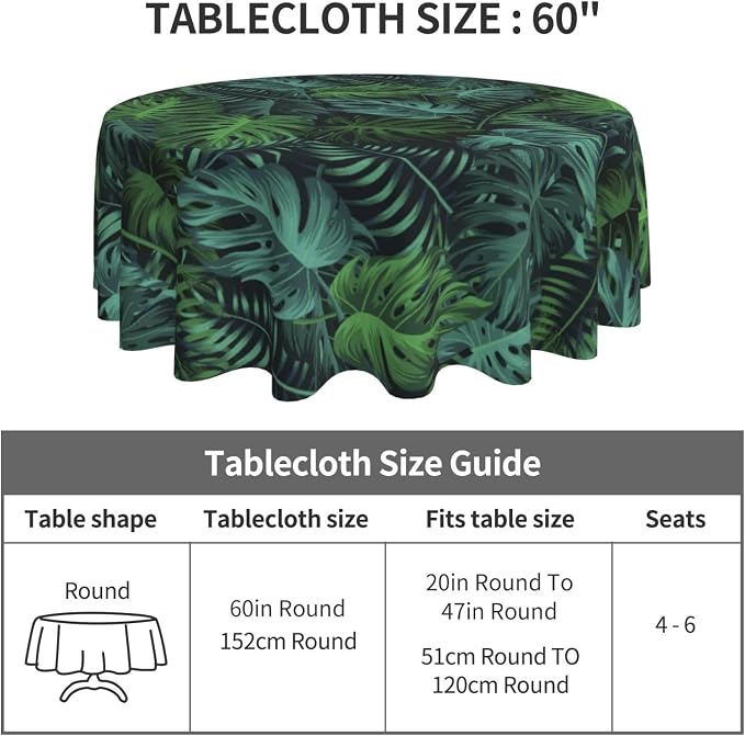 Frond Round Tablecloth Hemp Palm - Image 5