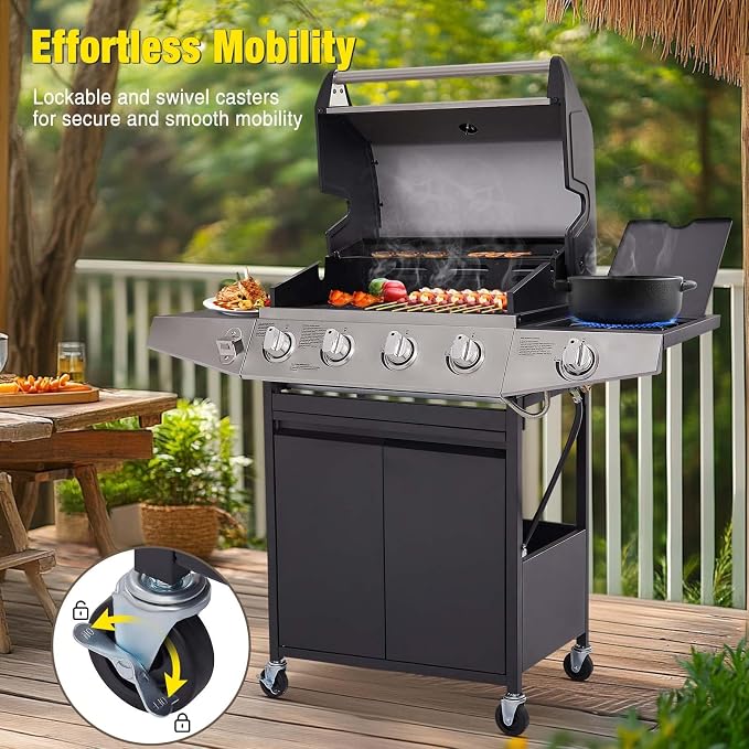 Unovivy 4-Burner Propane Gas Grill - Image 5