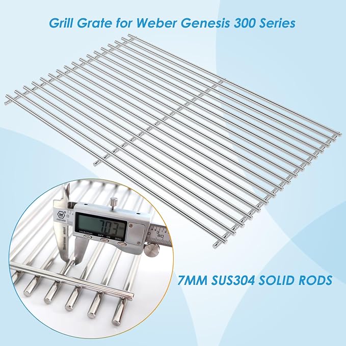 7528 7524 19.5" Grill Grates for Weber Genesis 300 Series Genesis E310 E320 - Image 5