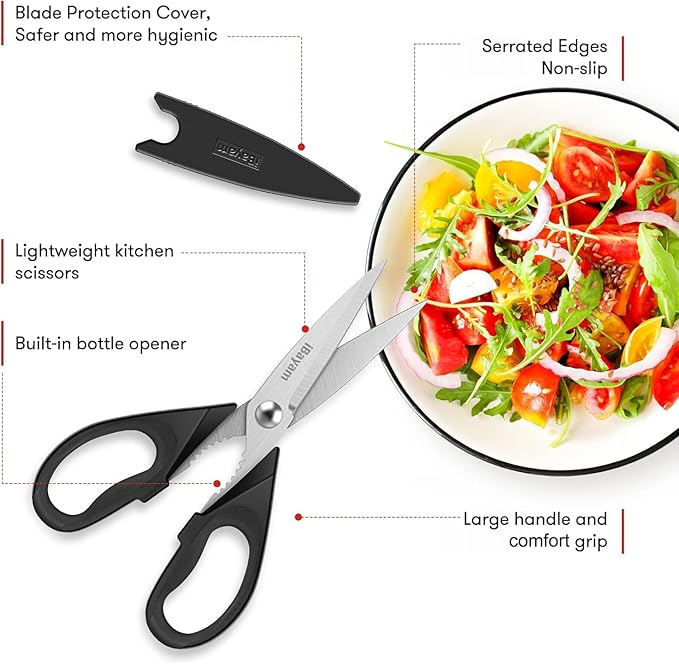 Kitchen Christmas Gifts Set, iBayam All Purpose Kitchen Scissors - Image 2