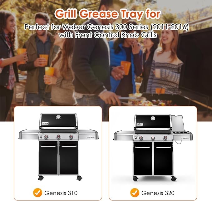 62757 Grease Tray for Weber Genesis 300 Series, Drip Pan Tray for Genesis S310 - Image 3