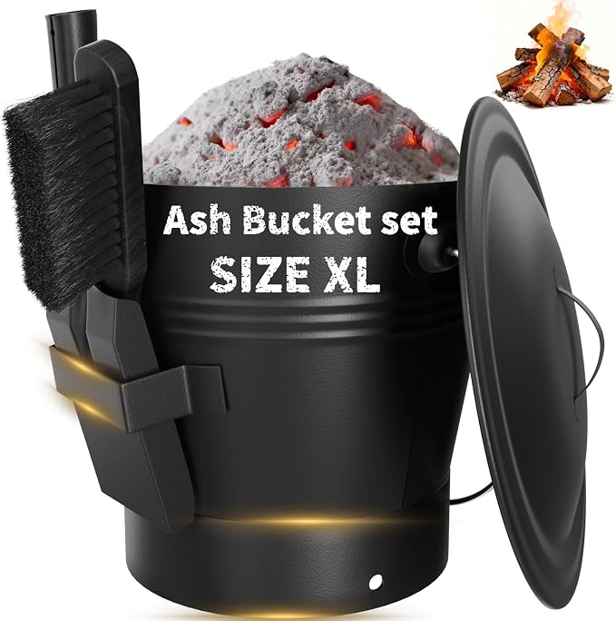 AMAGABELI GARDEN & HOME XL 3-Gallon Metal Ash Bucket by AMAGABELI+GARDEN+%26+HOME
