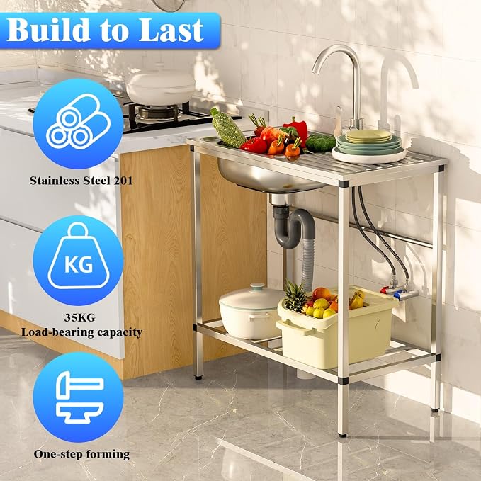Stainless Steel Utility Sink - Image 4