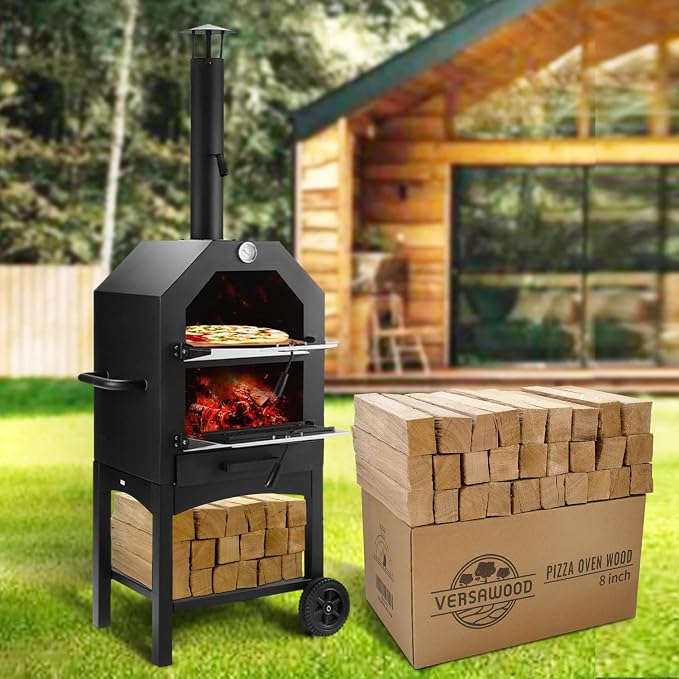 Kiln-Dried Oak Wood for Pizza Ovens, 8-Inch Barkless Logs, Solo Stove, and - Image 6