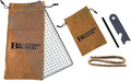 Portable Bushcraft Stainless BBQ Cooking Grill Grate, Bamboo Cutting Board by BrandedBoards