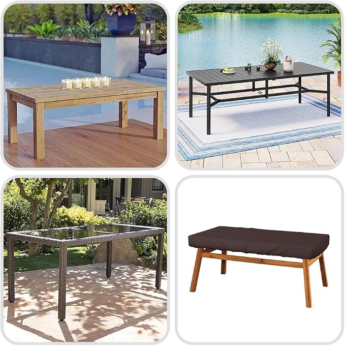 Covers & All Rectangle Table Top Cover, 12 Oz Waterproof UV & Weather Resistant - Image 8