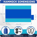 Hammock in Blue, Extra Large 106 x 55 Inch, 600 lb Capacity