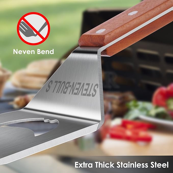 Heavy Duty BBQ Grill Tongs and Spatula - Image 2