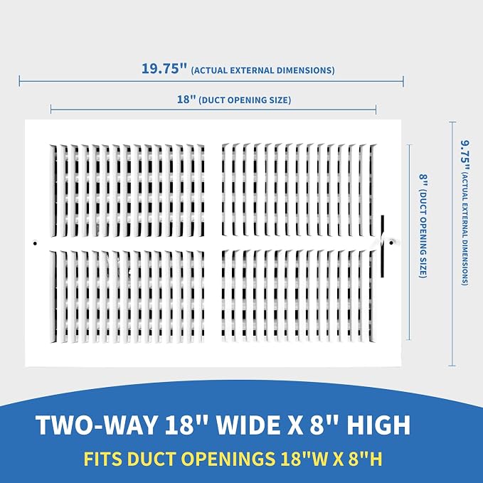 18x8 Vent Register, Vent Covers - Image 2
